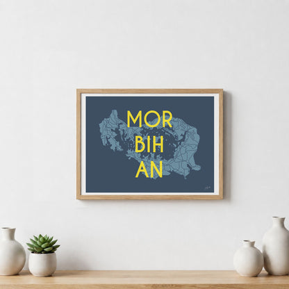 Poster Golfe du Morbihan – décoration murale inspirée de la Bretagne Sud et de ses paysages maritimes