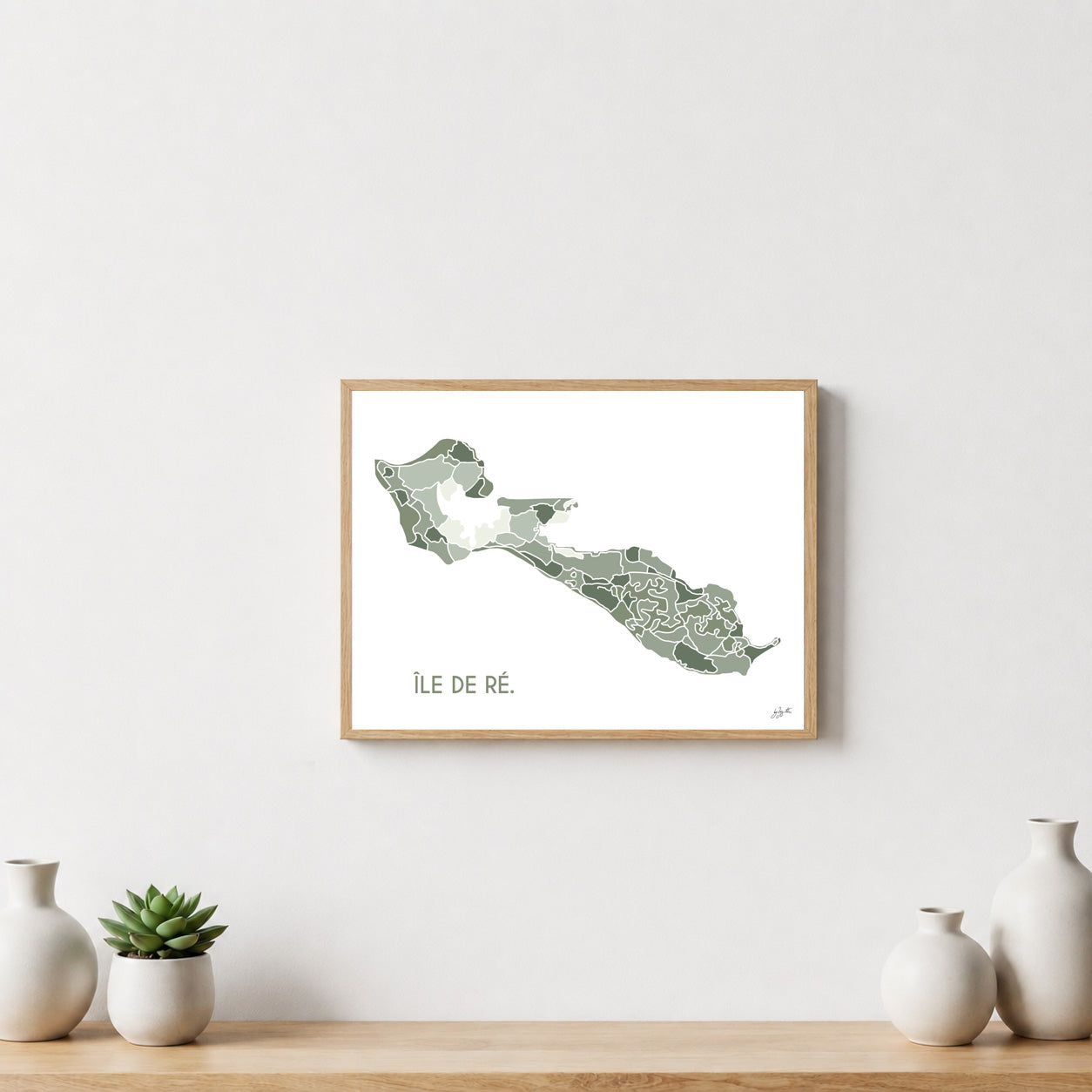 Poster Île de Ré Atlantique – décoration murale inspirée des plages, marais salants et villages rétais