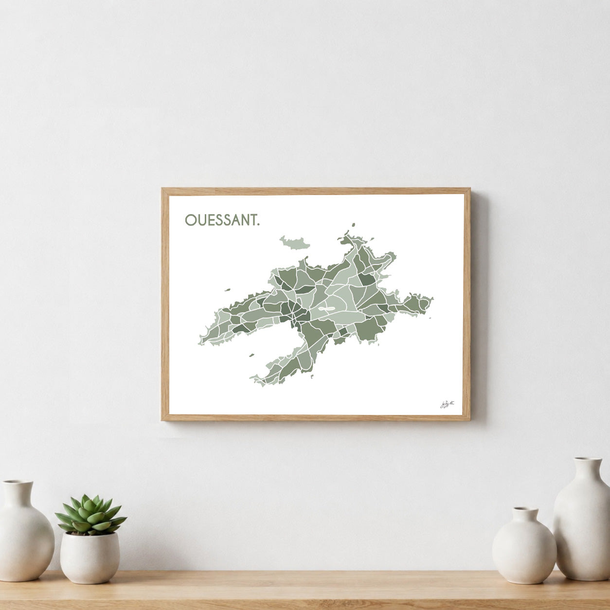 Poster Ouessant Bretagne – décoration murale inspirée des falaises, de l’océan et de la Bretagne sauvage.  
