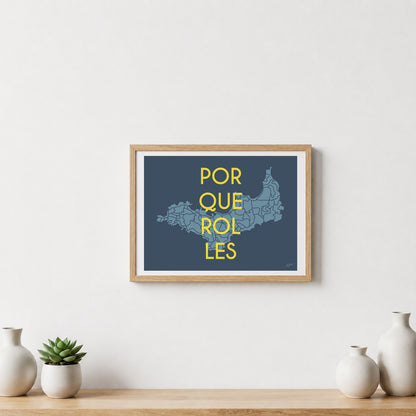 Poster Porquerolles Méditerranée – décoration murale inspirée des plages et paysages de l’île de Porquerolles.  