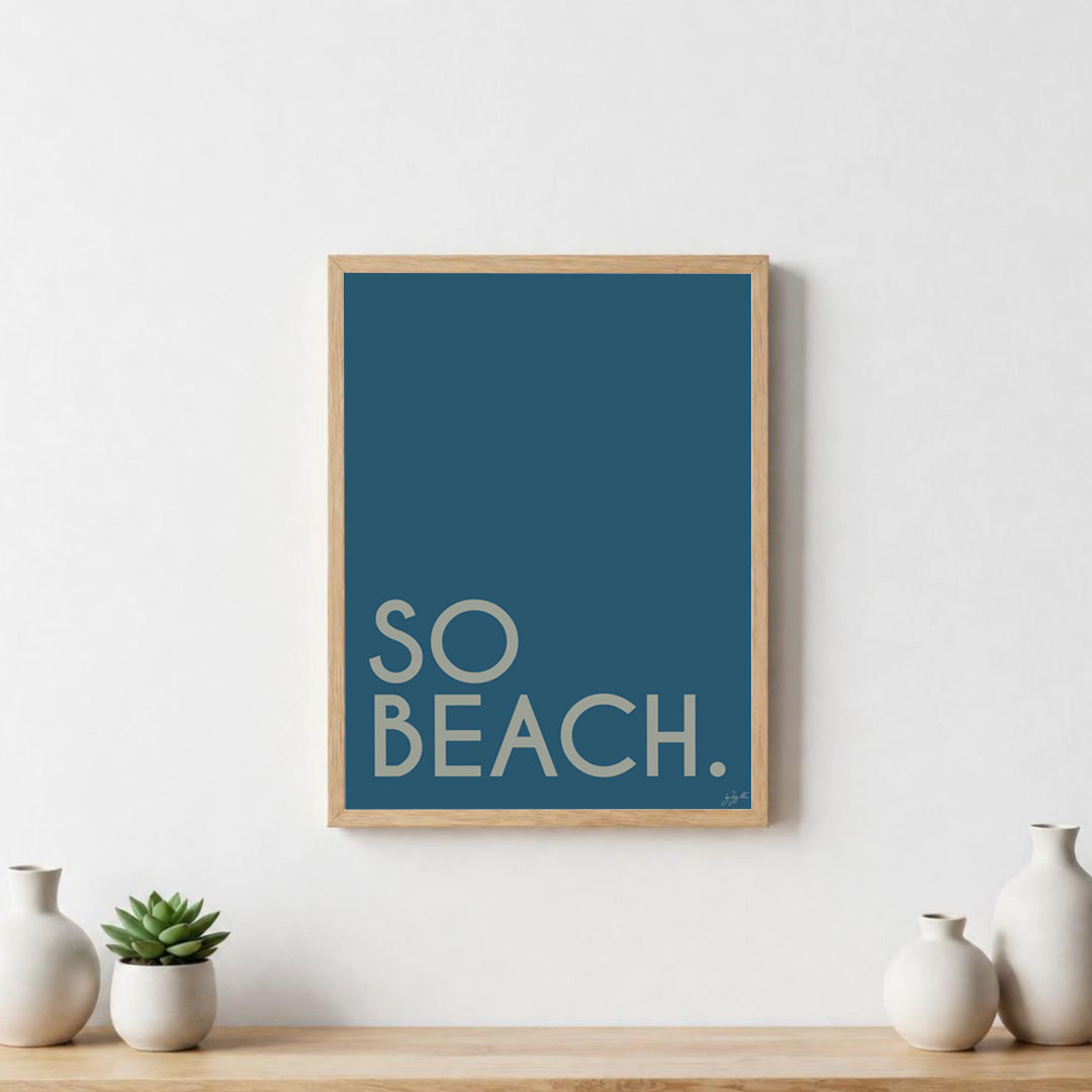 Poster So Beach design minimaliste inspirée de la plage et des vacances
