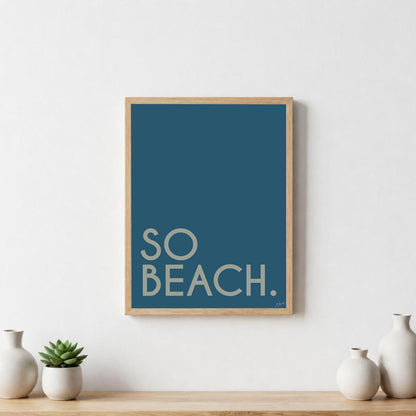 Poster So Beach design minimaliste inspirée de la plage et des vacances