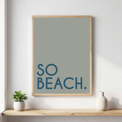 Poster So Beach design minimaliste inspirée de la plage et des vacances