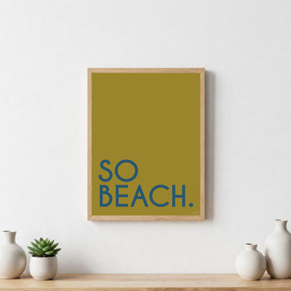 Poster So Beach design minimaliste inspirée de la plage et des vacances