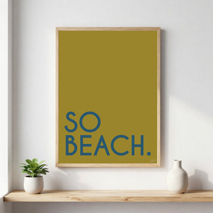 Poster So Beach design minimaliste inspirée de la plage et des vacances