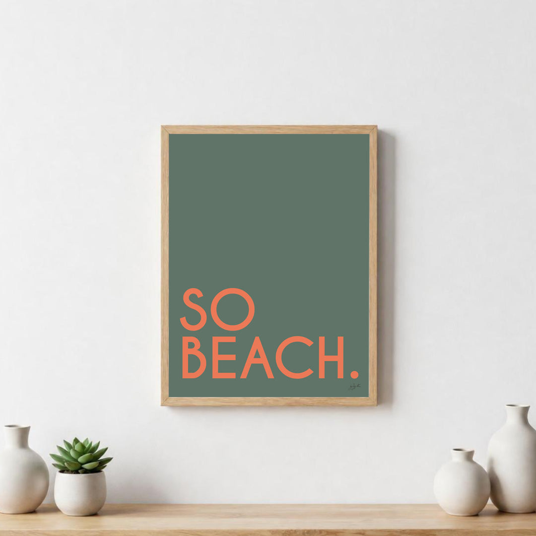 Poster So Beach design minimaliste inspirée de la plage et des vacances