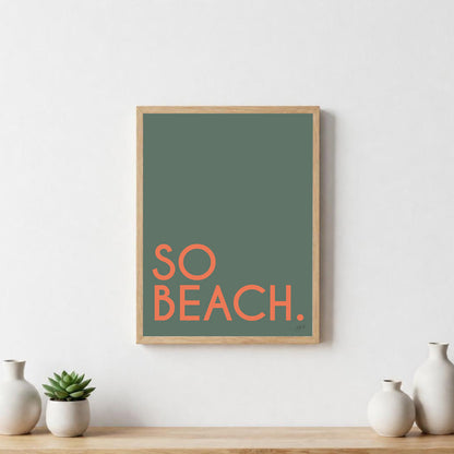 Poster So Beach design minimaliste inspirée de la plage et des vacances