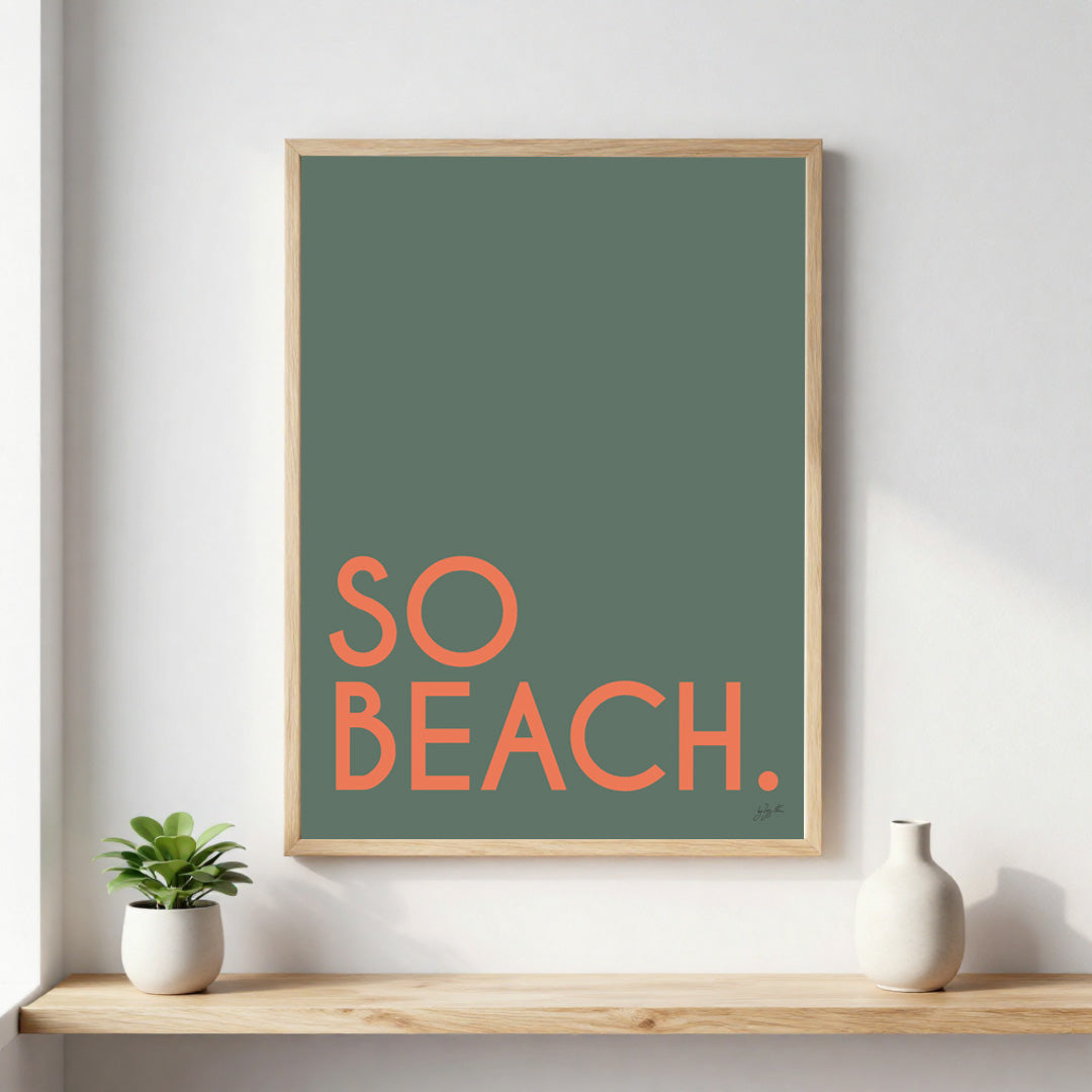 Poster So Beach design minimaliste inspirée de la plage et des vacances