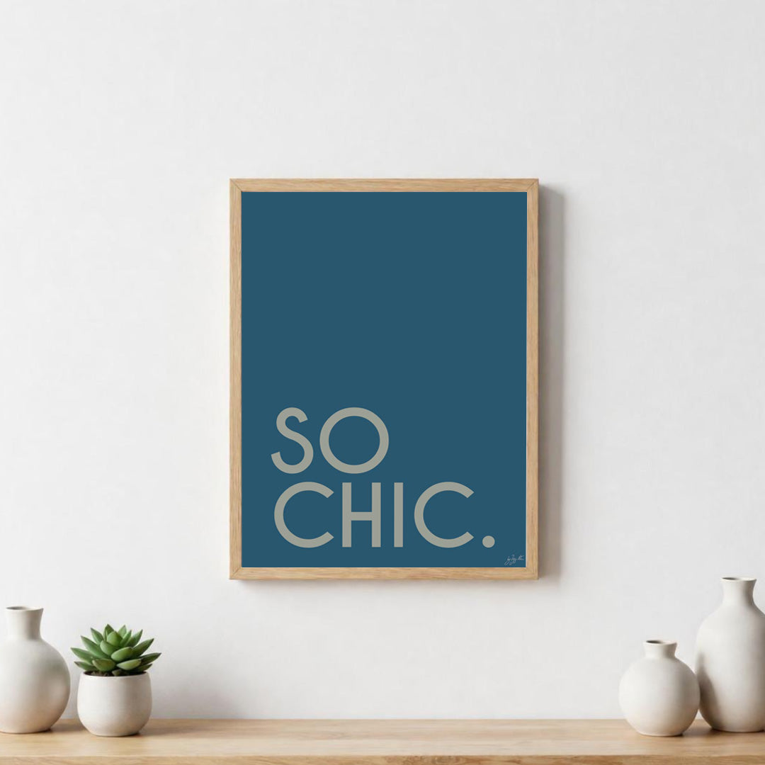 Poster So Chic design minimaliste pour décoration intérieure élégante