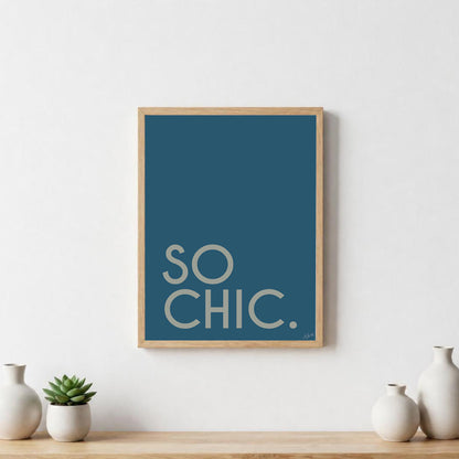 Poster So Chic design minimaliste pour décoration intérieure élégante