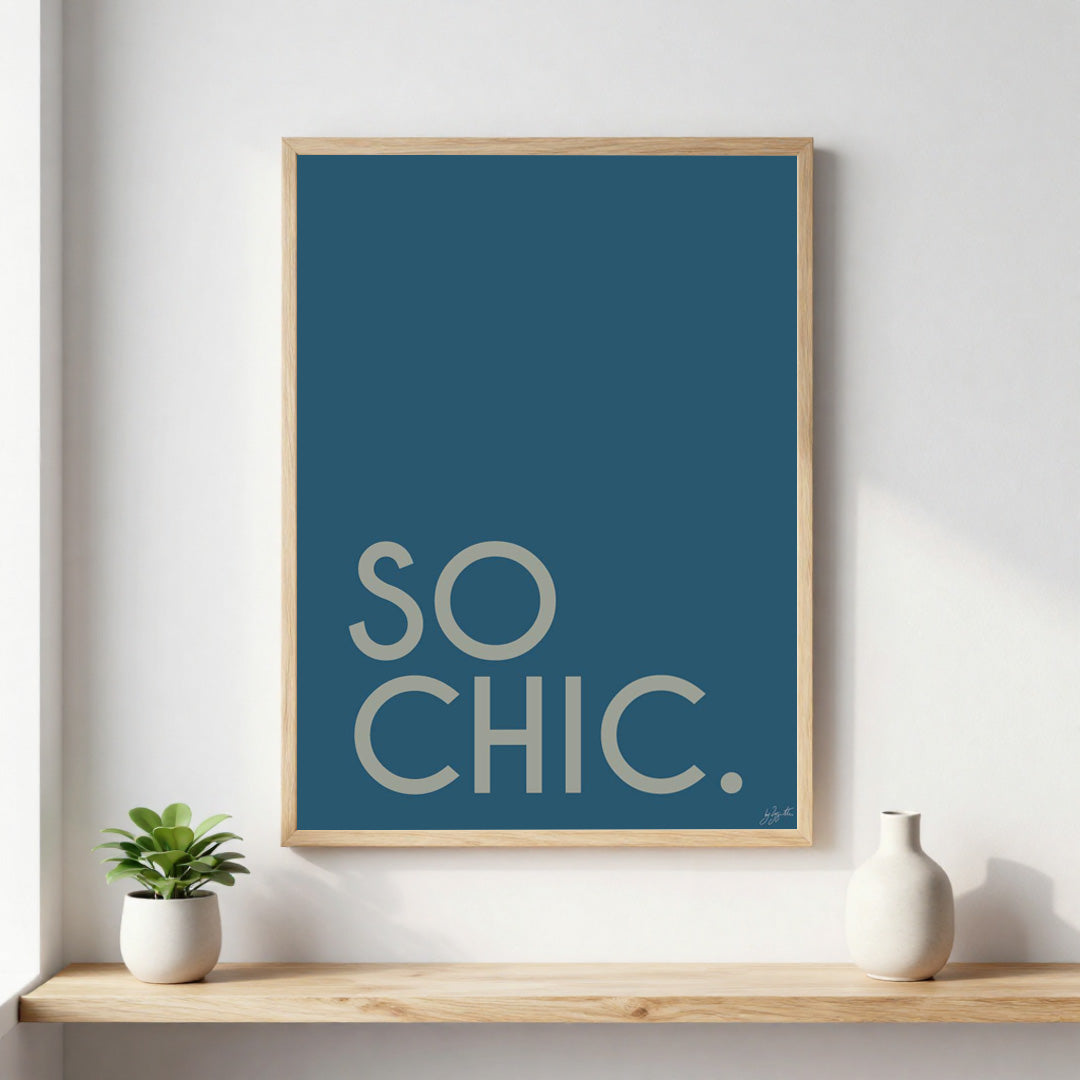 Poster So Chic design minimaliste pour décoration intérieure élégante
