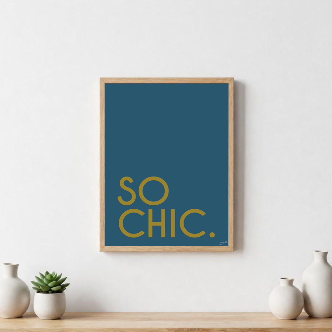 Poster So Chic design minimaliste pour décoration intérieure élégante