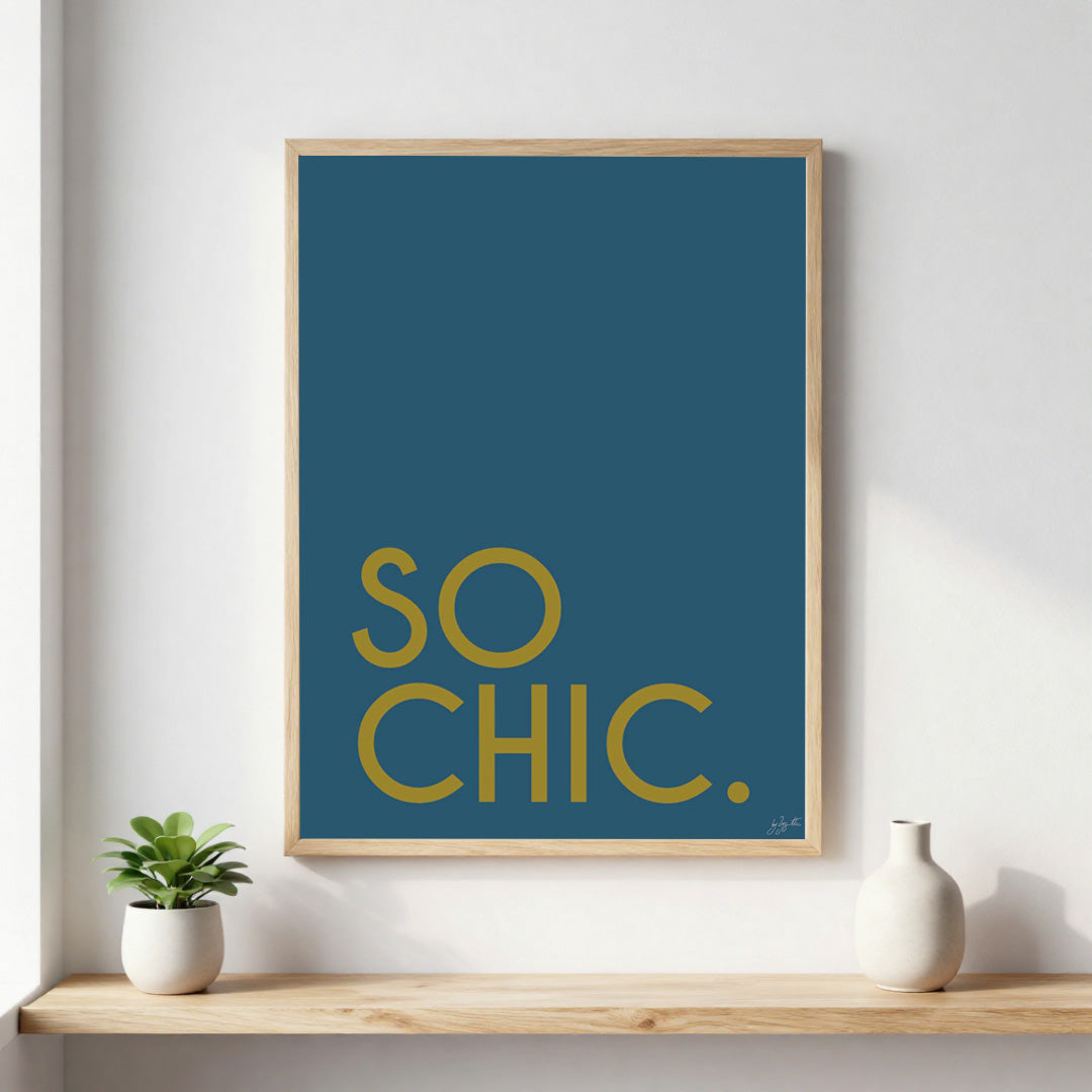 Poster So Chic design minimaliste pour décoration intérieure élégante