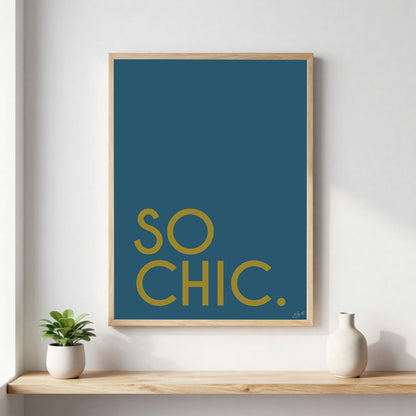 Poster So Chic design minimaliste pour décoration intérieure élégante