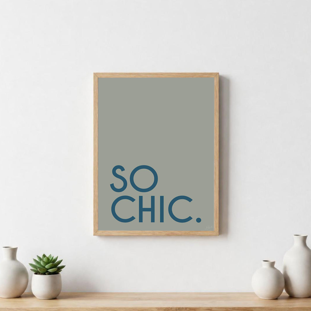 Poster So Chic design minimaliste pour décoration intérieure élégante