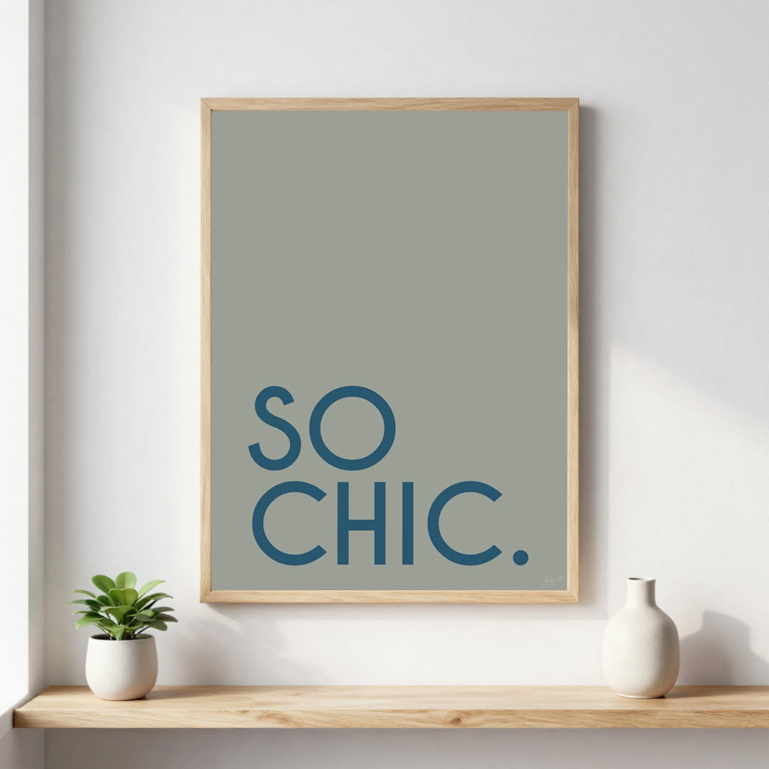 Poster So Chic design minimaliste pour décoration intérieure élégante