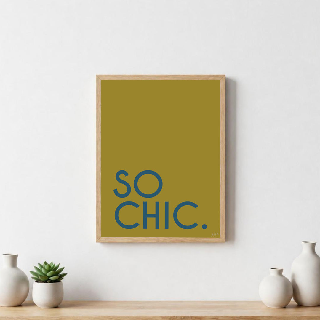 Poster So Chic design minimaliste pour décoration intérieure élégante