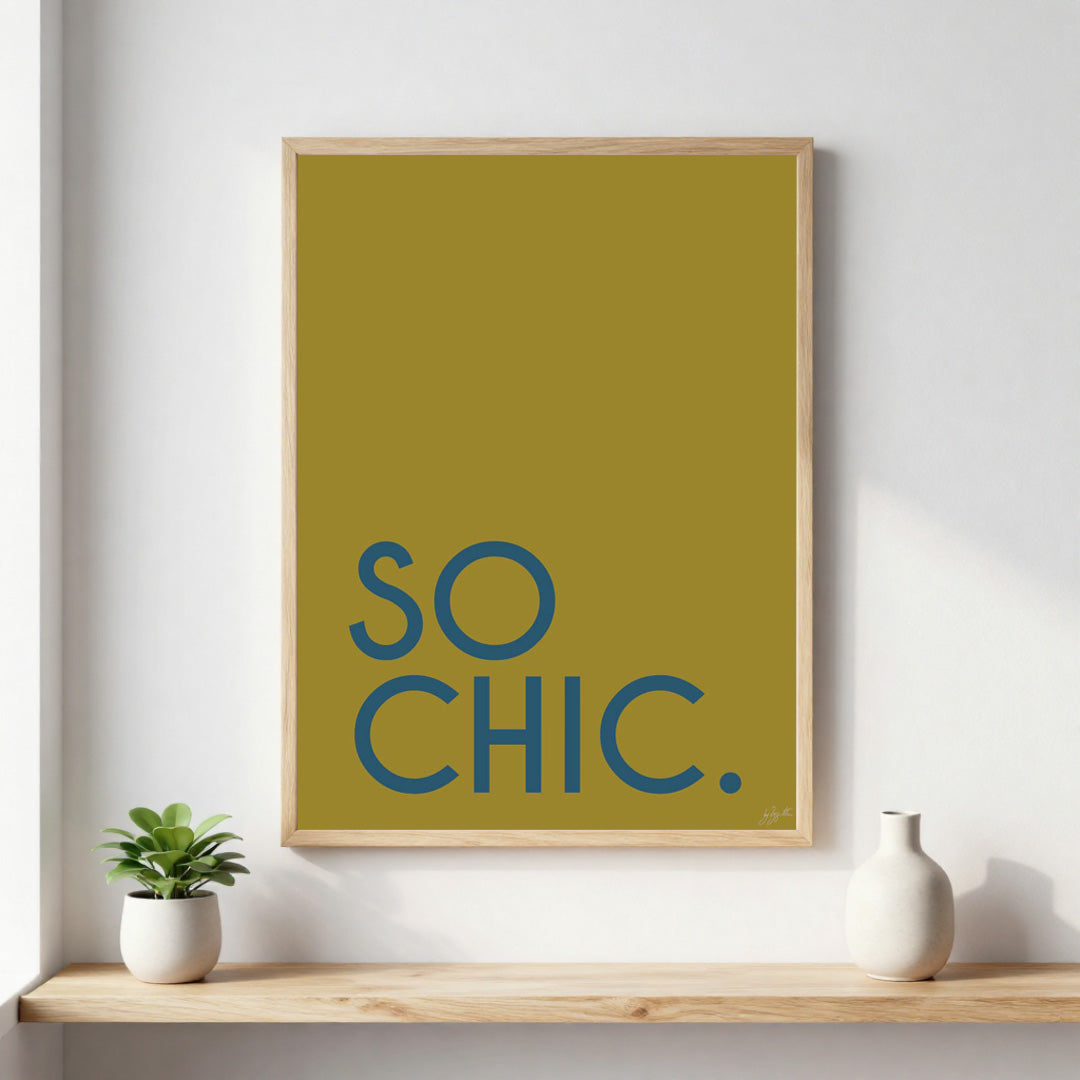 Poster So Chic design minimaliste pour décoration intérieure élégante