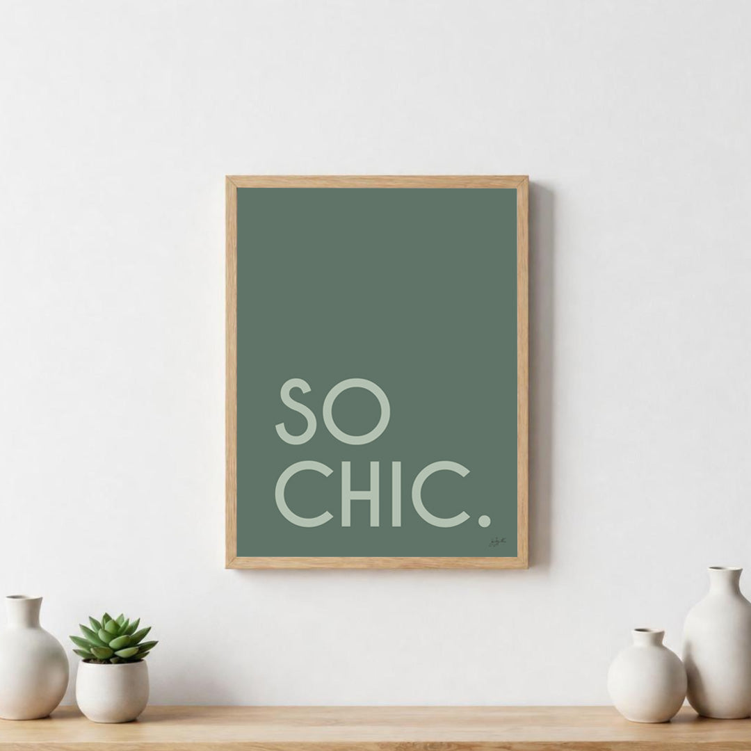 Poster So Chic design minimaliste pour décoration intérieure élégante