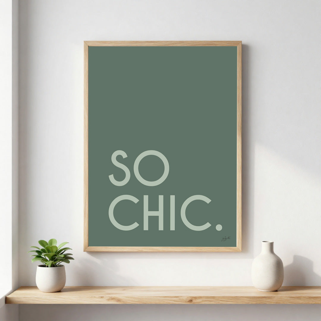 Poster So Chic design minimaliste pour décoration intérieure élégante