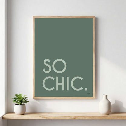 Poster So Chic design minimaliste pour décoration intérieure élégante