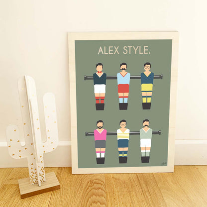 Affiche babyfoot vintage – décoration murale rétro inspirée du célèbre jeu de café et des moments de convivialité.