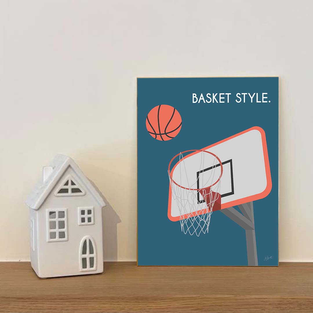 Affiche basketball street – décoration murale inspirée du basket et de l’univers urbain.