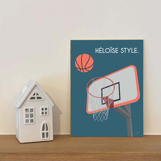 Affiche basketball street – décoration murale inspirée du basket et de l’univers urbain.