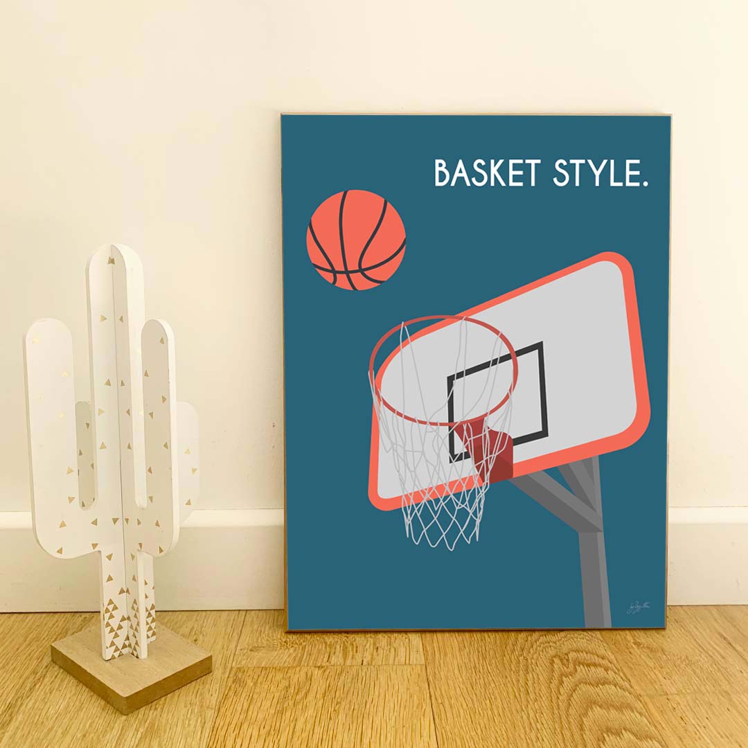 Affiche basketball street – décoration murale inspirée du basket et de l’univers urbain.