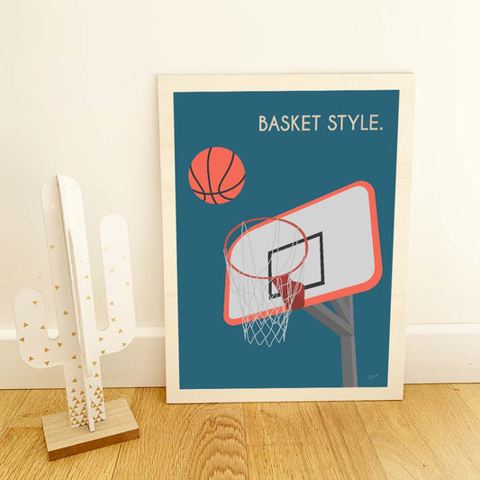 Affiche basketball street – décoration murale inspirée du basket et de l’univers urbain.