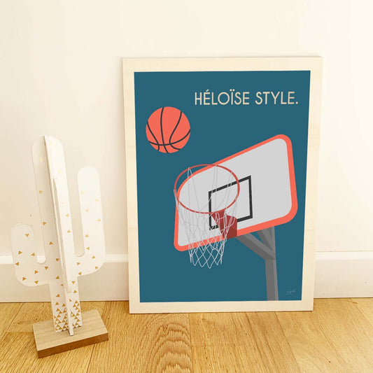 Affiche basketball street – décoration murale inspirée du basket et de l’univers urbain.