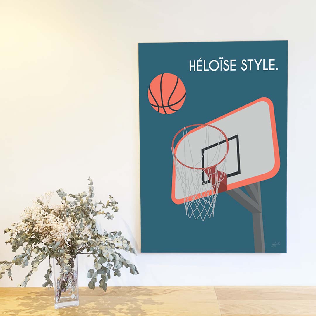Affiche basketball street – décoration murale inspirée du basket et de l’univers urbain.