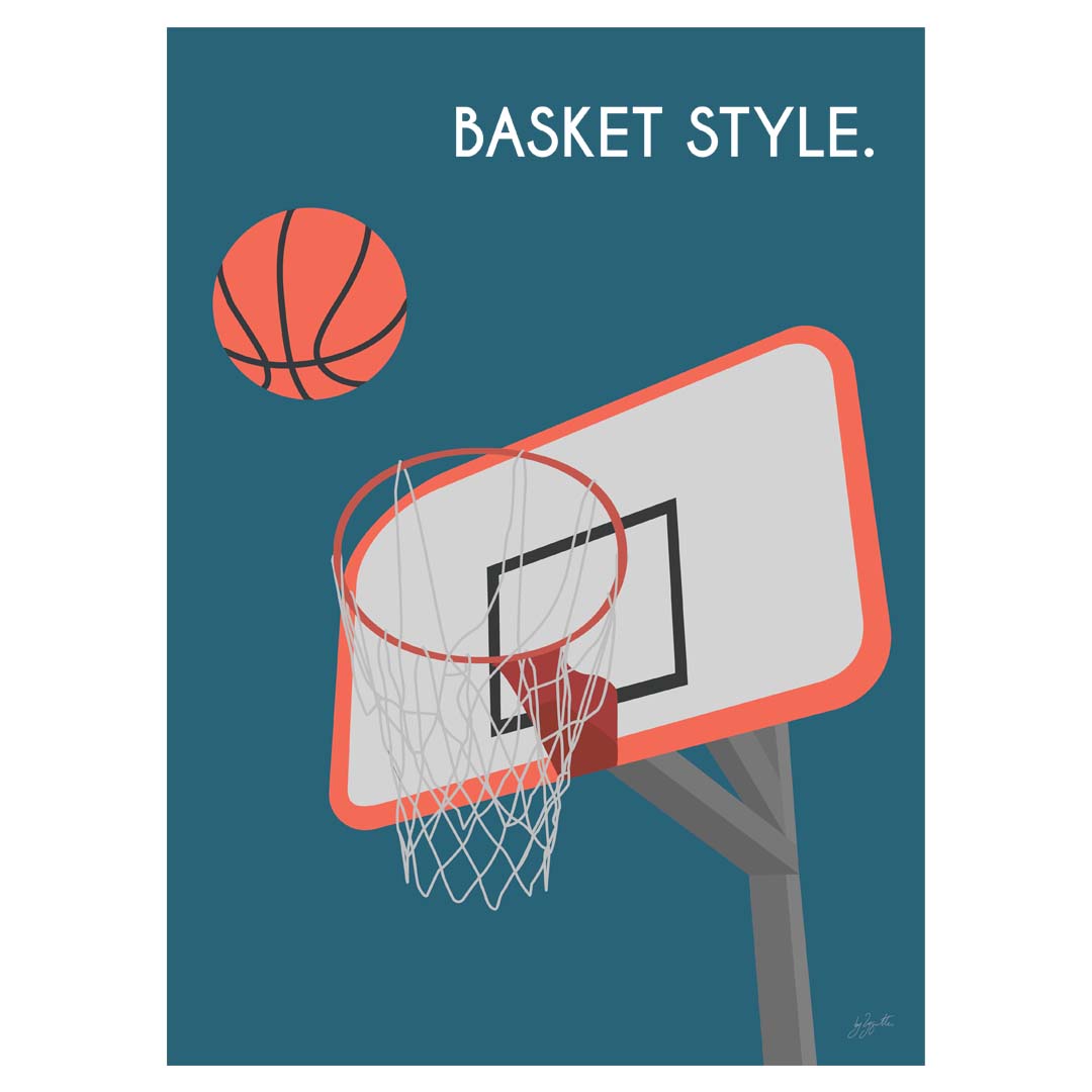 Affiche basketball street – décoration murale inspirée du basket et de l’univers urbain.