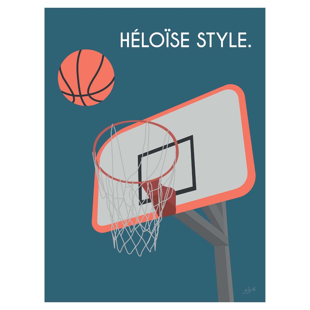 Affiche basketball street – décoration murale inspirée du basket et de l’univers urbain.