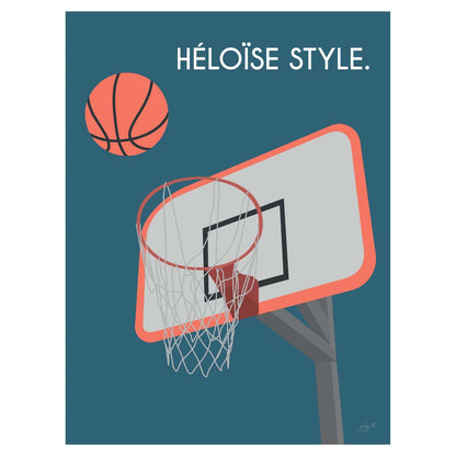 Affiche basketball street – décoration murale inspirée du basket et de l’univers urbain.