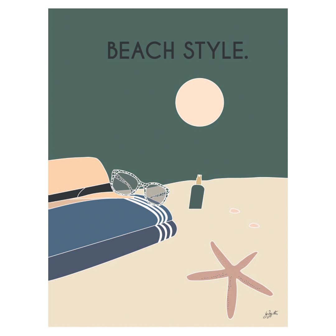 Affiche bord de mer vacances – décoration murale inspirée de la plage, de l’océan et de l’évasion.