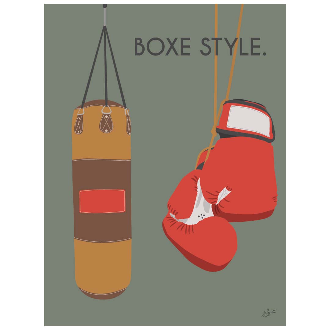 Affiche boxe motivation – décoration murale inspirée de la boxe, du dépassement de soi et des sports de combat.