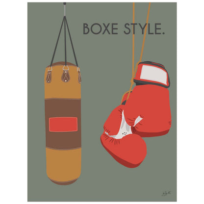 Affiche boxe motivation – décoration murale inspirée de la boxe, du dépassement de soi et des sports de combat.