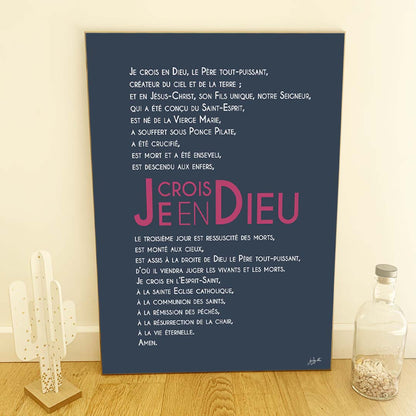 Affiche Credo – décoration murale chrétienne mettant en valeur la profession de foi catholique