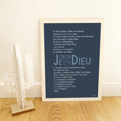 Affiche Credo – décoration murale chrétienne mettant en valeur la profession de foi catholique