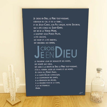 Affiche Credo – décoration murale chrétienne mettant en valeur la profession de foi catholique