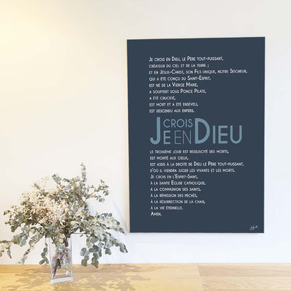 Affiche Credo – décoration murale chrétienne mettant en valeur la profession de foi catholique