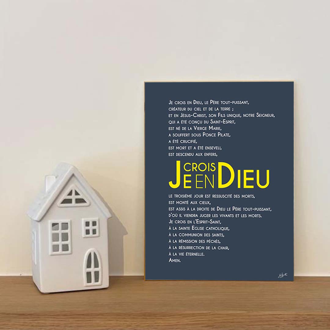 Affiche Credo – décoration murale chrétienne mettant en valeur la profession de foi catholique