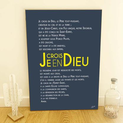 Affiche Credo – décoration murale chrétienne mettant en valeur la profession de foi catholique