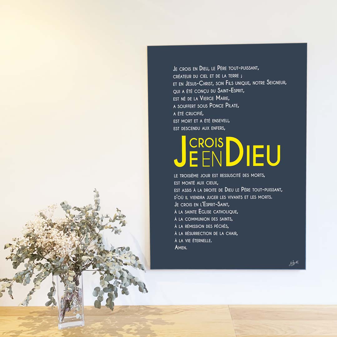Affiche Credo – décoration murale chrétienne mettant en valeur la profession de foi catholique