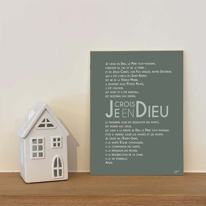 Affiche Credo – décoration murale chrétienne mettant en valeur la profession de foi catholique
