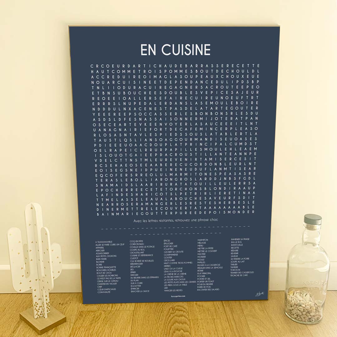 Affiche En Cuisine – décoration murale vintage pour cuisine chaleureuse et conviviale.