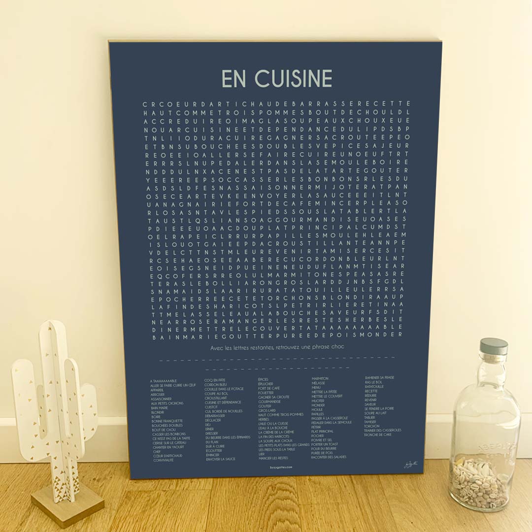 Affiche En Cuisine – décoration murale vintage pour cuisine chaleureuse et conviviale.