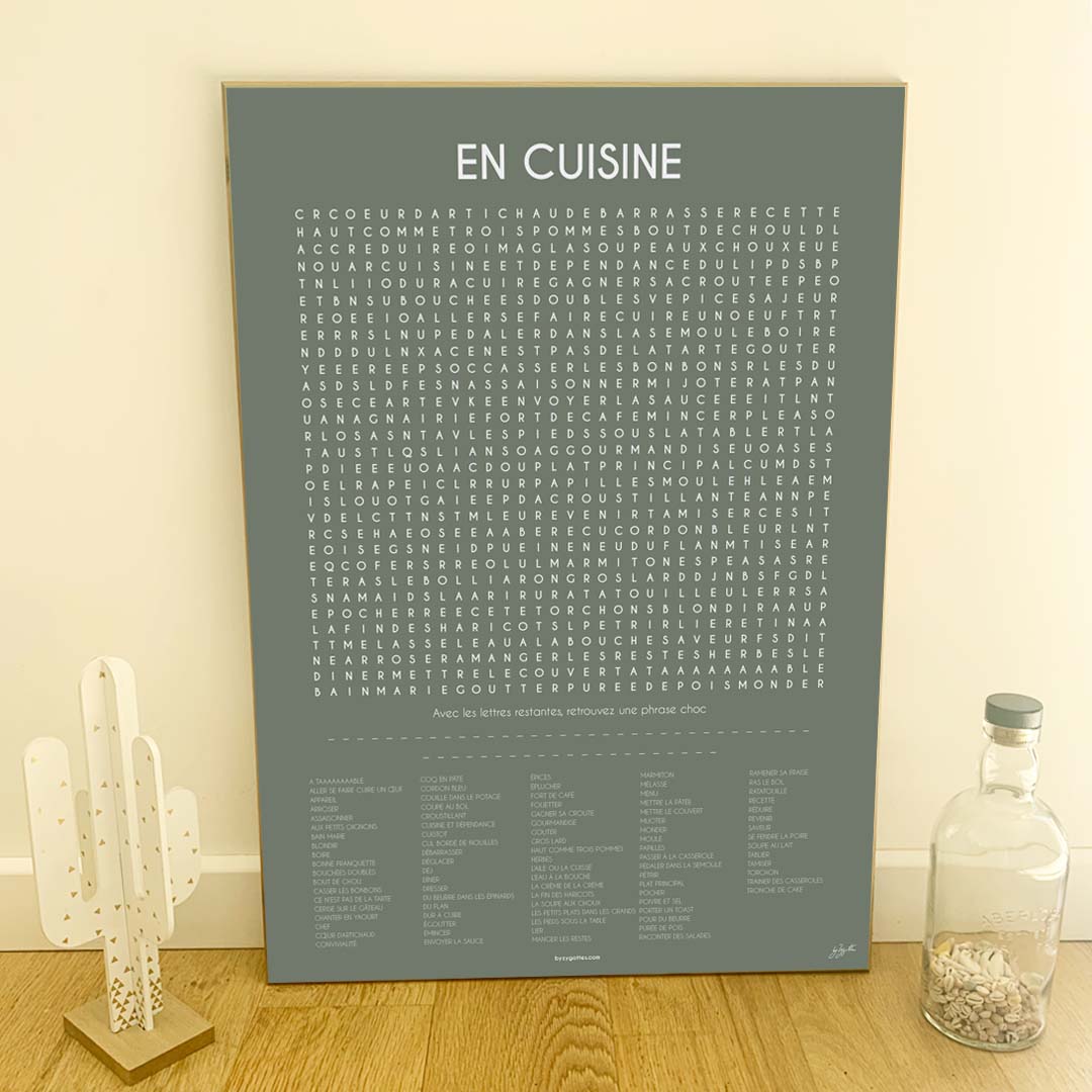 Affiche En Cuisine – décoration murale vintage pour cuisine chaleureuse et conviviale.