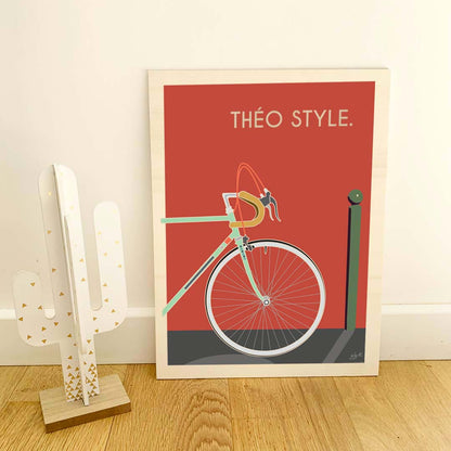 Affiche cyclisme lifestyle – décoration murale inspirée du vélo, de l’aventure et de la liberté des grands espaces.